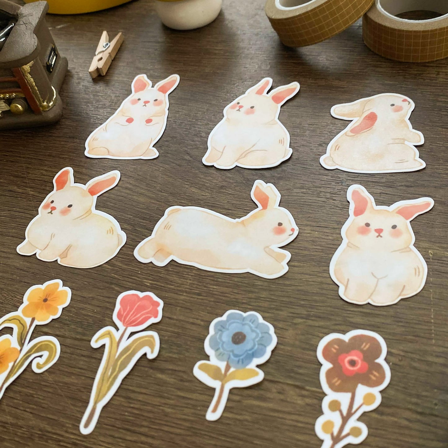 Cute Spring Bunnies Sticker Pack SP011