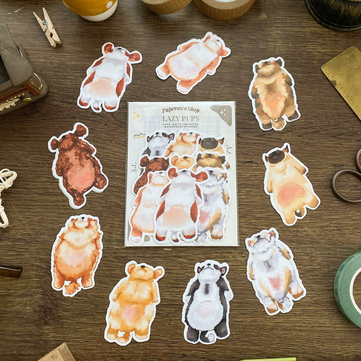 Lazy Pups Sticker Pack SP007