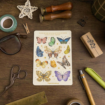 Elegant Butterfly Daily Aesthetic Postcards 4x6 Art print PC004