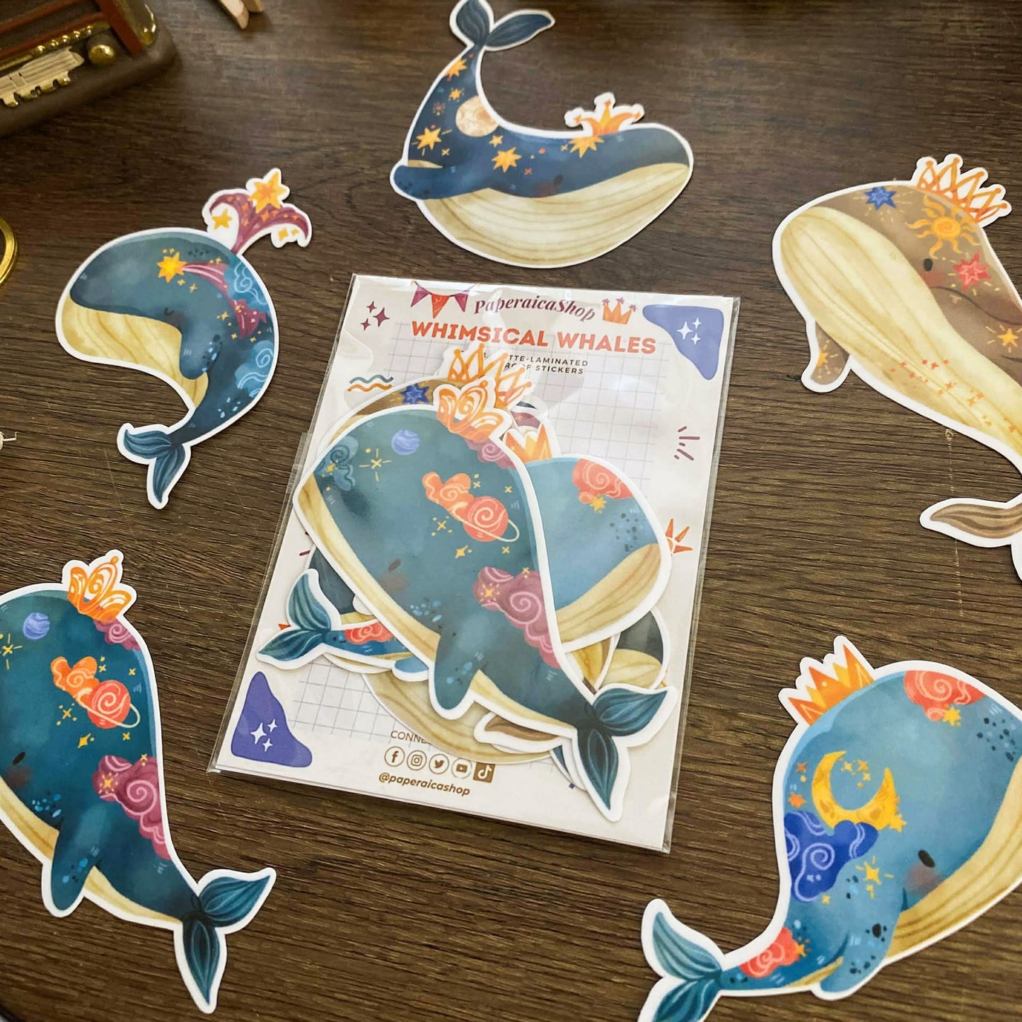 Whimsical Whales Sticker Pack SP023