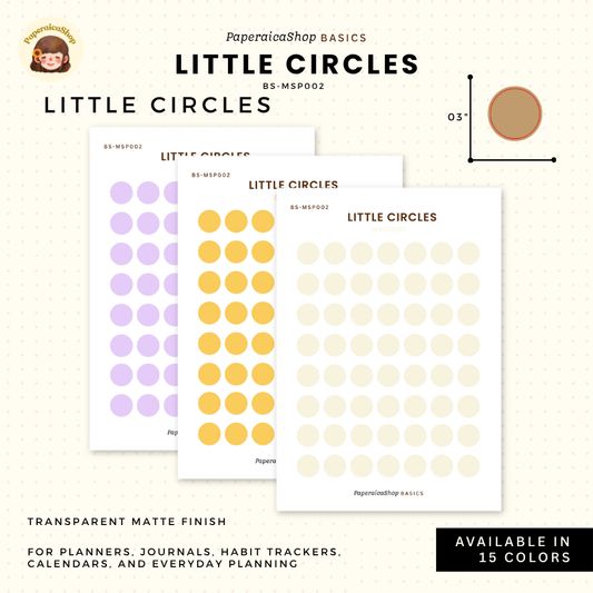BS-MSP002 Little Stickers, Shape Sticker, Functional Stickers | Paperaicashop