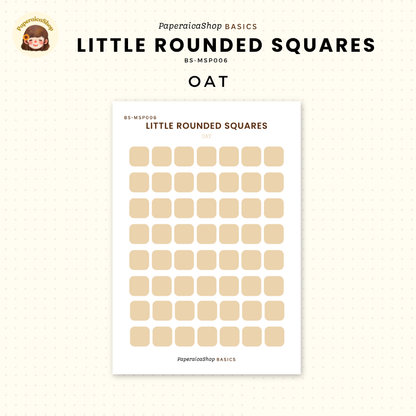 BS-MSP006 Small Rounded Square Stickers, Shape Sticker, Functional Stickers | Paperaicashop