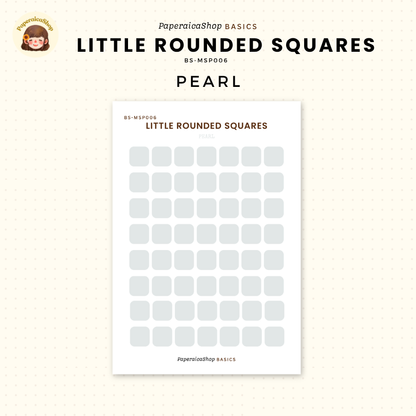 BS-MSP006 Small Rounded Square Stickers, Shape Sticker, Functional Stickers | Paperaicashop