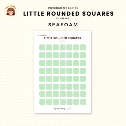 BS-MSP006 Small Rounded Square Stickers, Shape Sticker, Functional Stickers | Paperaicashop