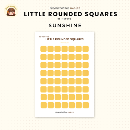 BS-MSP006 Small Rounded Square Stickers, Shape Sticker, Functional Stickers | Paperaicashop