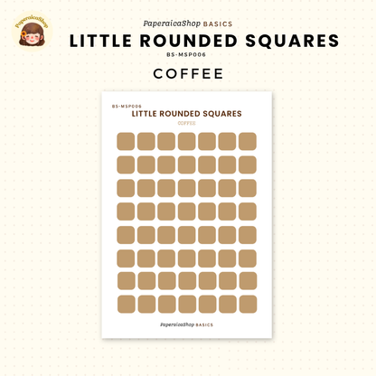 BS-MSP006 Small Rounded Square Stickers, Shape Sticker, Functional Stickers | Paperaicashop