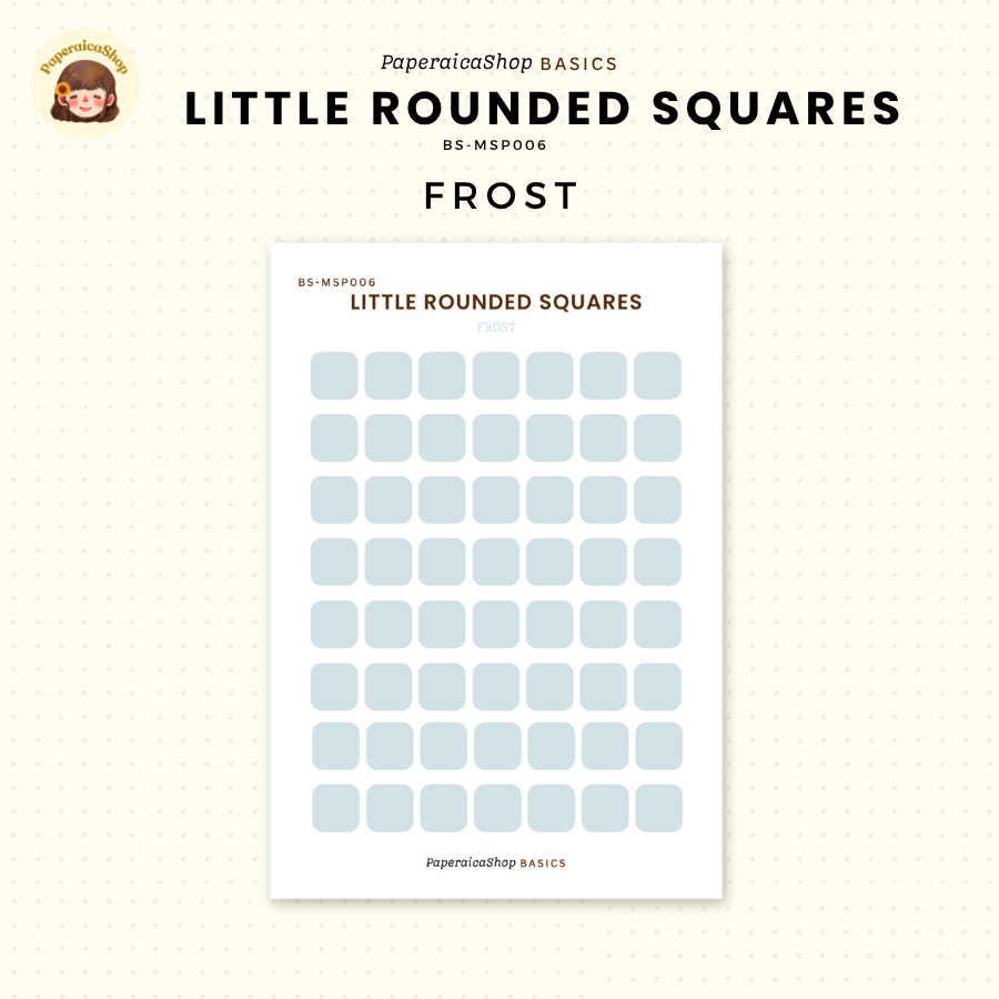 BS-MSP006 Small Rounded Square Stickers, Shape Sticker, Functional Stickers | Paperaicashop