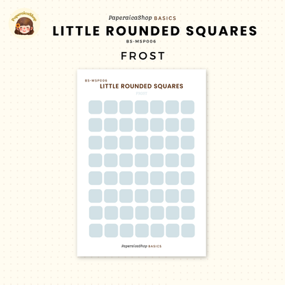 BS-MSP006 Small Rounded Square Stickers, Shape Sticker, Functional Stickers | Paperaicashop