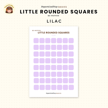 BS-MSP006 Small Rounded Square Stickers, Shape Sticker, Functional Stickers | Paperaicashop