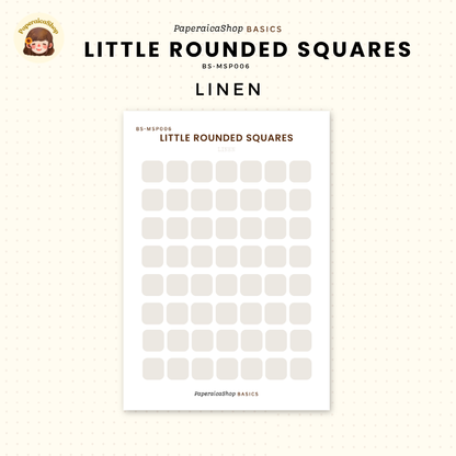 BS-MSP006 Small Rounded Square Stickers, Shape Sticker, Functional Stickers | Paperaicashop
