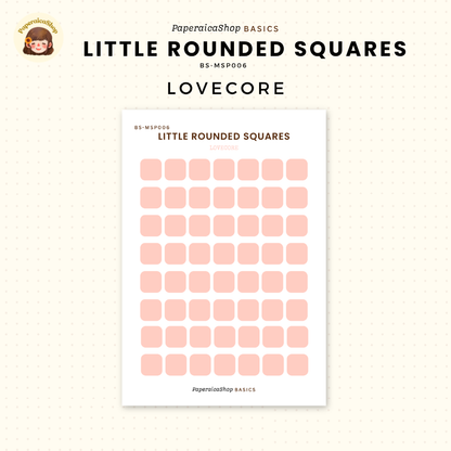 BS-MSP006 Small Rounded Square Stickers, Shape Sticker, Functional Stickers | Paperaicashop