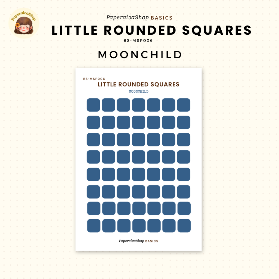 BS-MSP006 Small Rounded Square Stickers, Shape Sticker, Functional Stickers | Paperaicashop