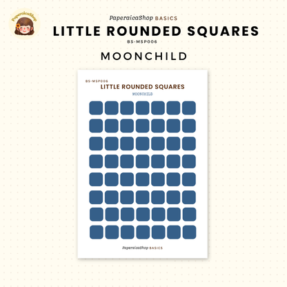 BS-MSP006 Small Rounded Square Stickers, Shape Sticker, Functional Stickers | Paperaicashop
