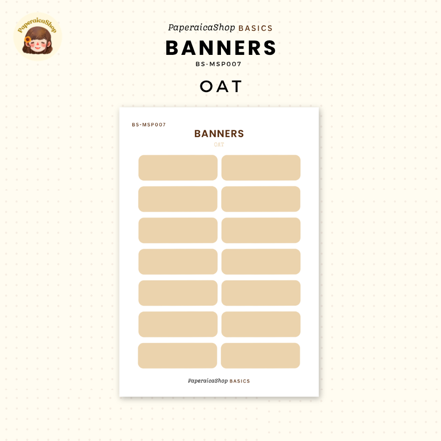 BS-MSP007 Banners Stickers, Shape Sticker, Functional Stickers | Paperaicashop