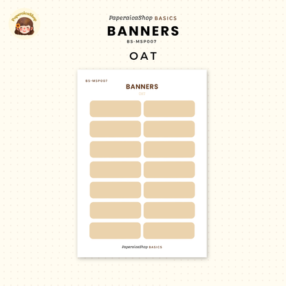 BS-MSP007 Banners Stickers, Shape Sticker, Functional Stickers | Paperaicashop