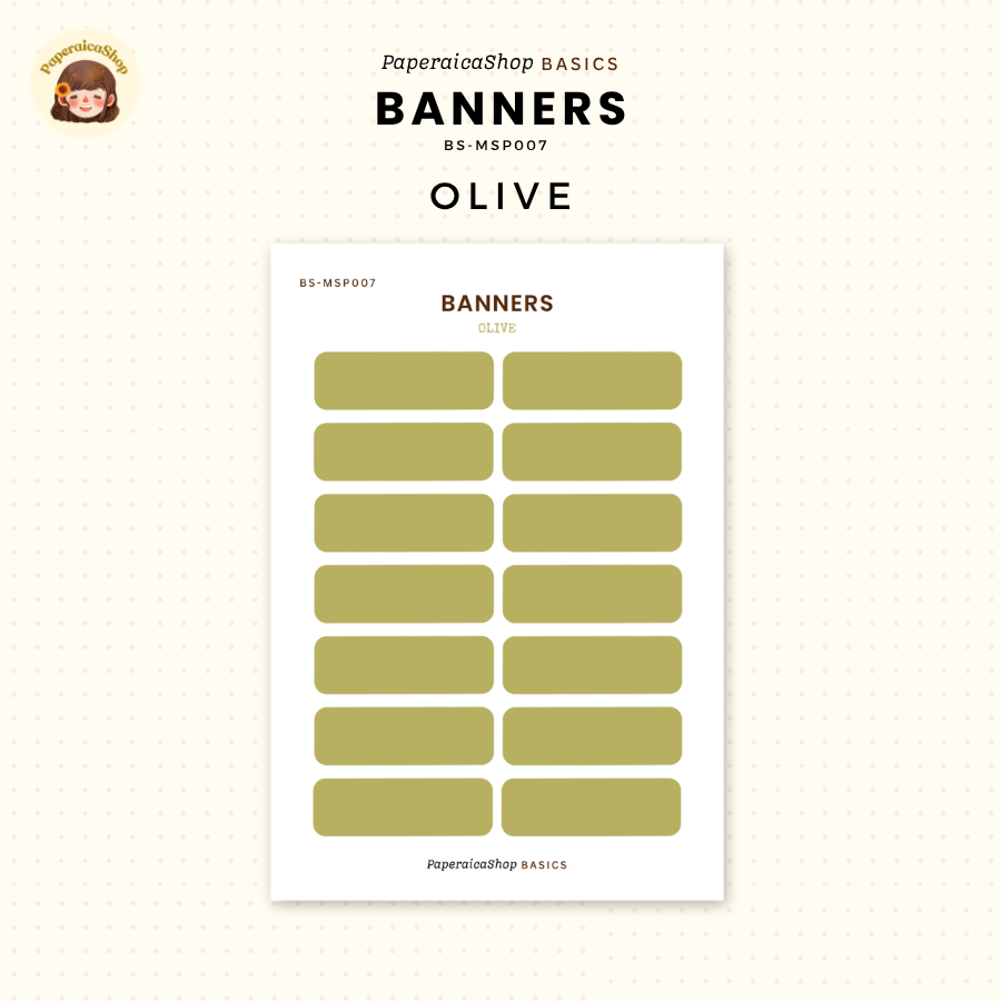 BS-MSP007 Banners Stickers, Shape Sticker, Functional Stickers | Paperaicashop
