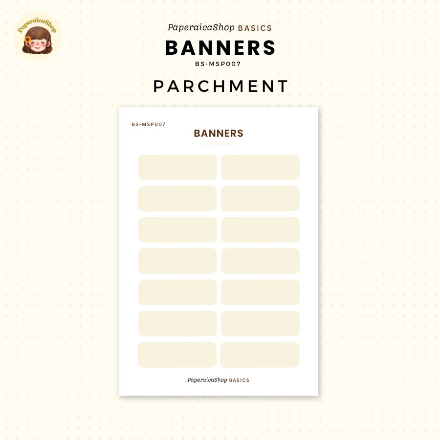 BS-MSP007 Banners Stickers, Shape Sticker, Functional Stickers | Paperaicashop