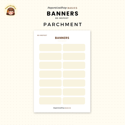 BS-MSP007 Banners Stickers, Shape Sticker, Functional Stickers | Paperaicashop