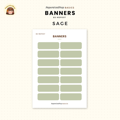 BS-MSP007 Banners Stickers, Shape Sticker, Functional Stickers | Paperaicashop