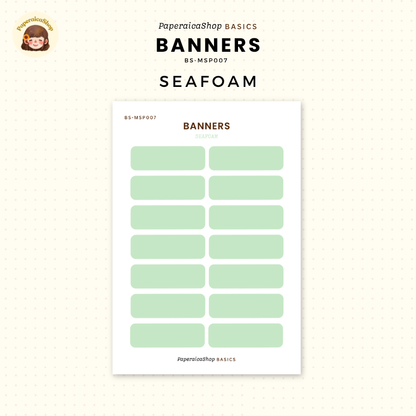 BS-MSP007 Banners Stickers, Shape Sticker, Functional Stickers | Paperaicashop