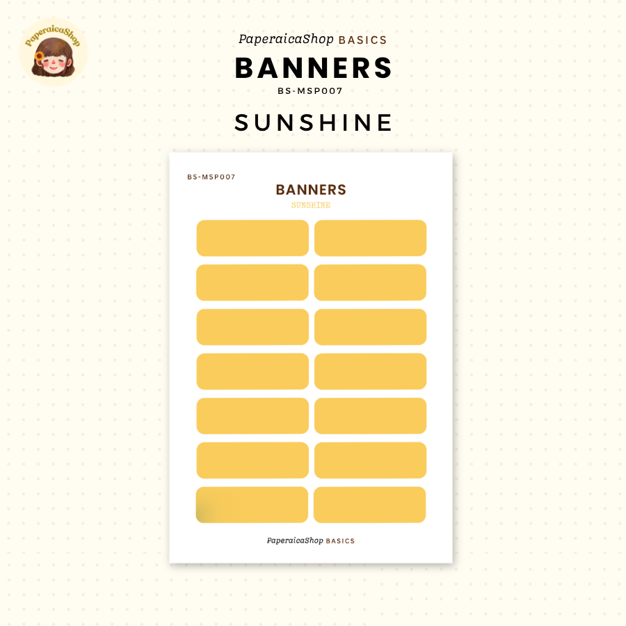 BS-MSP007 Banners Stickers, Shape Sticker, Functional Stickers | Paperaicashop