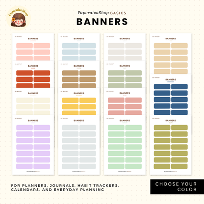 BS-MSP007 Banners Stickers, Shape Sticker, Functional Stickers | Paperaicashop