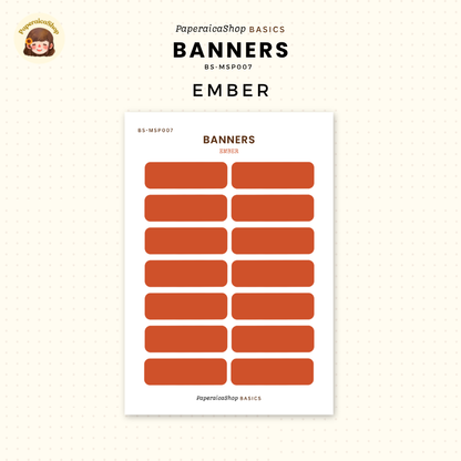 BS-MSP007 Banners Stickers, Shape Sticker, Functional Stickers | Paperaicashop