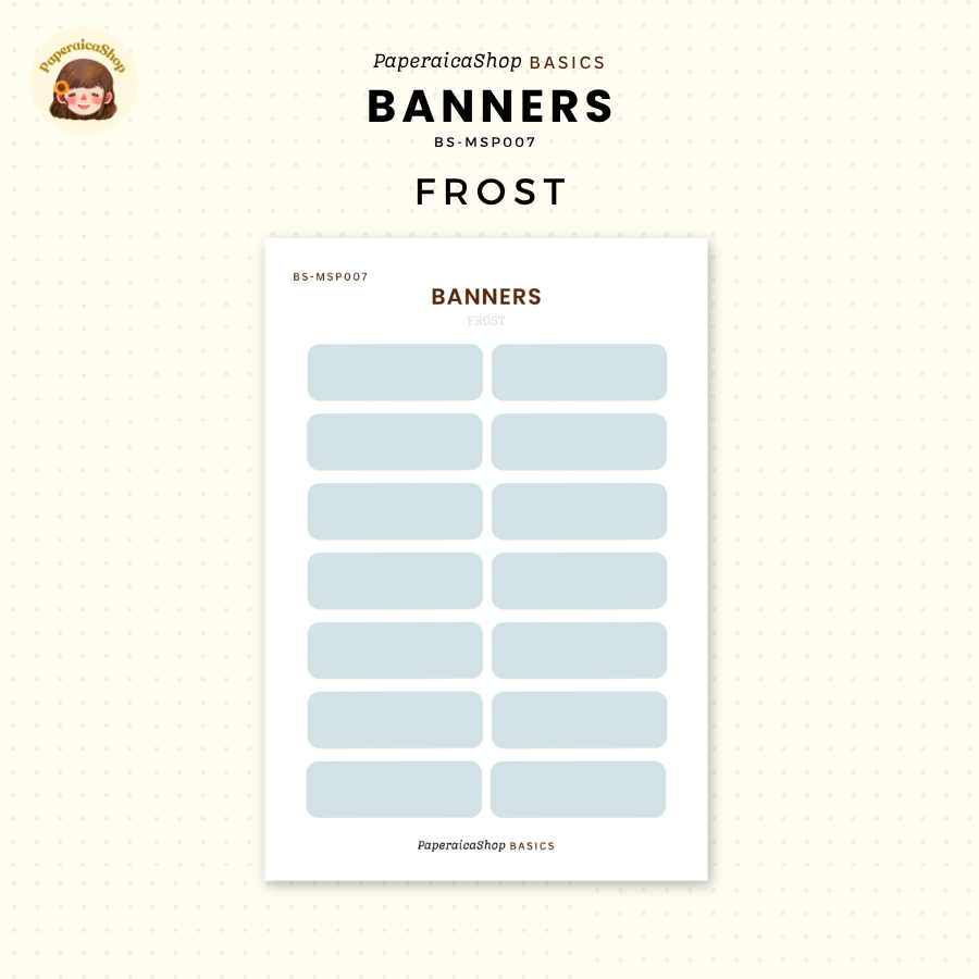 BS-MSP007 Banners Stickers, Shape Sticker, Functional Stickers | Paperaicashop