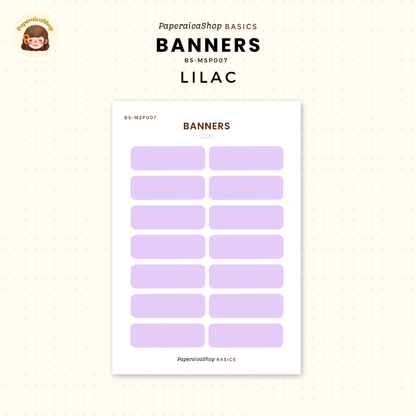 BS-MSP007 Banners Stickers, Shape Sticker, Functional Stickers | Paperaicashop