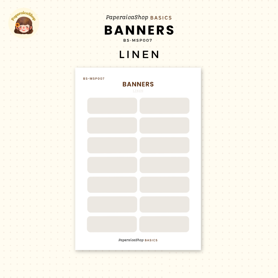 BS-MSP007 Banners Stickers, Shape Sticker, Functional Stickers | Paperaicashop