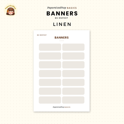 BS-MSP007 Banners Stickers, Shape Sticker, Functional Stickers | Paperaicashop