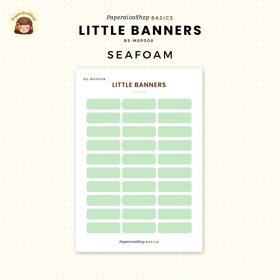 BS-MSP008 Small Banner Stickers, Shape Sticker, Functional Stickers | Paperaicashop