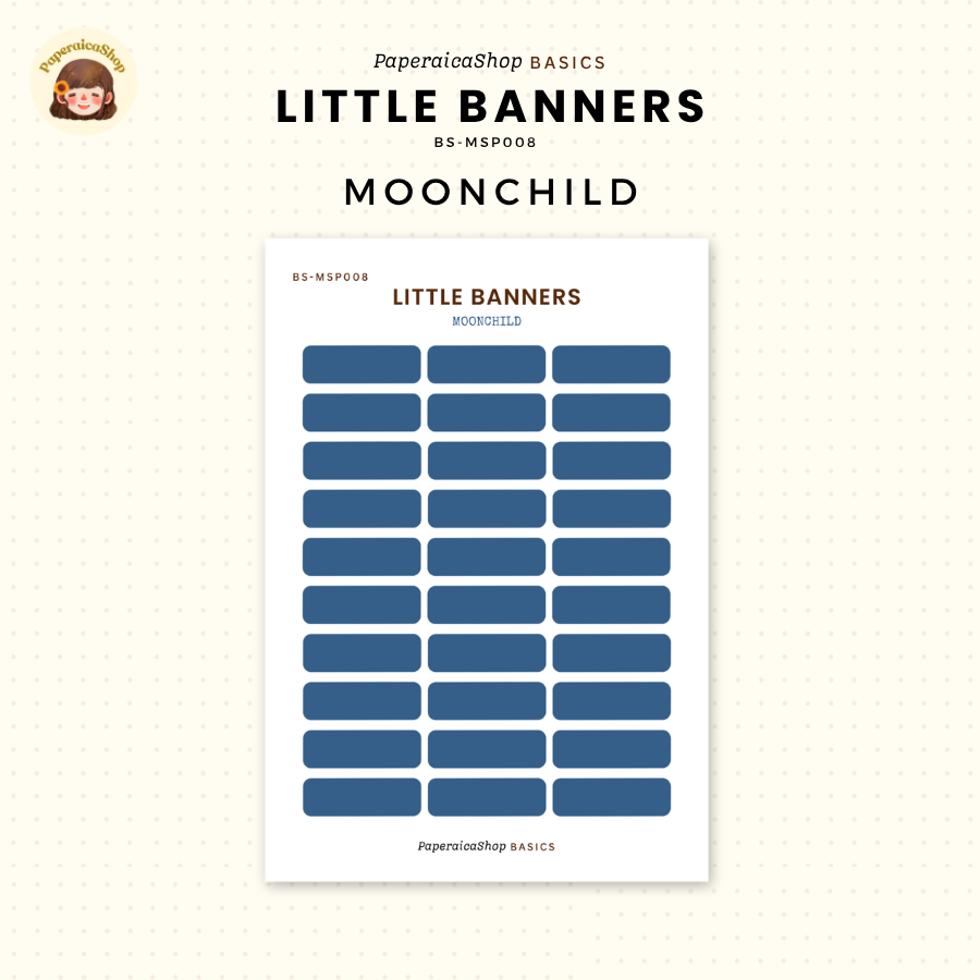 BS-MSP008 Small Banner Stickers, Shape Sticker, Functional Stickers | Paperaicashop