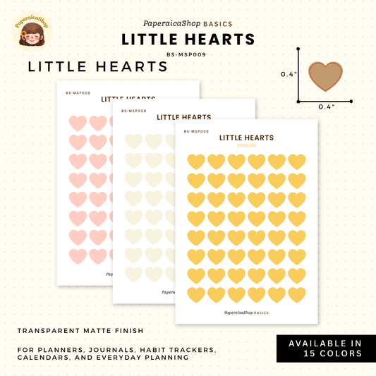 BS-MSP009 Mini Hearts Stickers, Shape Sticker, Functional Stickers | Paperaicashop