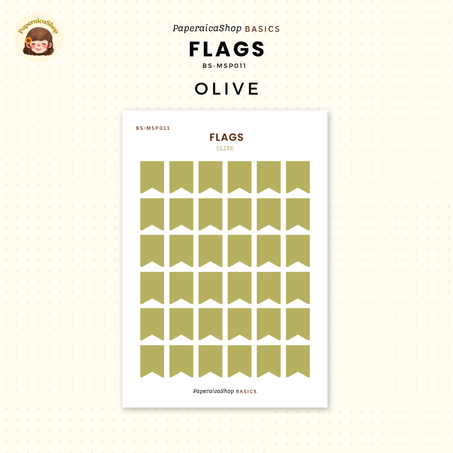 BS-MSP011 Flags Stickers, Shape Sticker, Functional Stickers | Paperaicashop