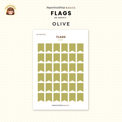 BS-MSP011 Flags Stickers, Shape Sticker, Functional Stickers | Paperaicashop