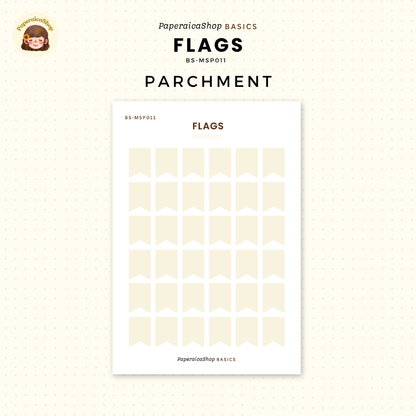 BS-MSP011 Flags Stickers, Shape Sticker, Functional Stickers | Paperaicashop