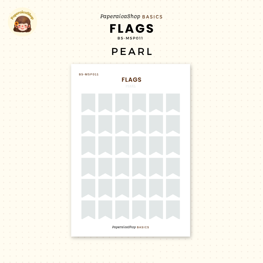 BS-MSP011 Flags Stickers, Shape Sticker, Functional Stickers | Paperaicashop