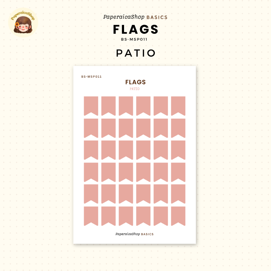 BS-MSP011 Flags Stickers, Shape Sticker, Functional Stickers | Paperaicashop