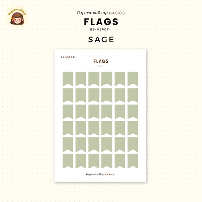 BS-MSP011 Flags Stickers, Shape Sticker, Functional Stickers | Paperaicashop
