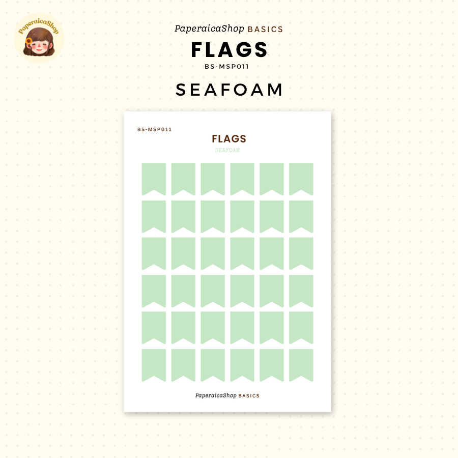 BS-MSP011 Flags Stickers, Shape Sticker, Functional Stickers | Paperaicashop