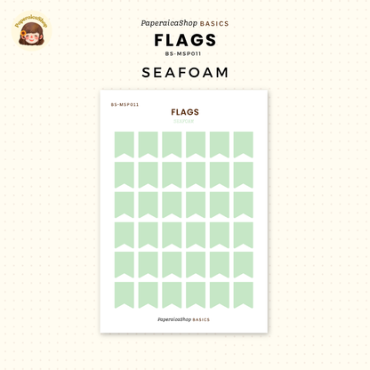 BS-MSP011 Flags Stickers, Shape Sticker, Functional Stickers | Paperaicashop
