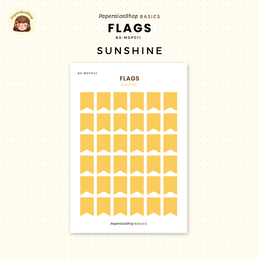 BS-MSP011 Flags Stickers, Shape Sticker, Functional Stickers | Paperaicashop