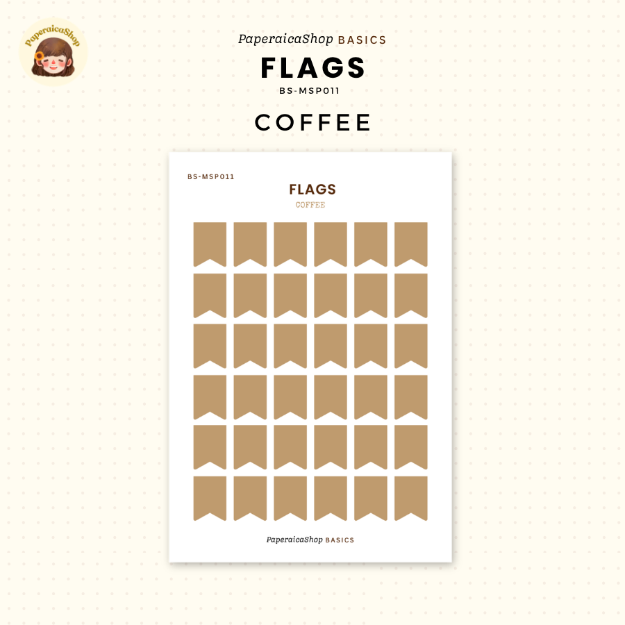 BS-MSP011 Flags Stickers, Shape Sticker, Functional Stickers | Paperaicashop