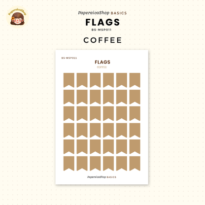 BS-MSP011 Flags Stickers, Shape Sticker, Functional Stickers | Paperaicashop