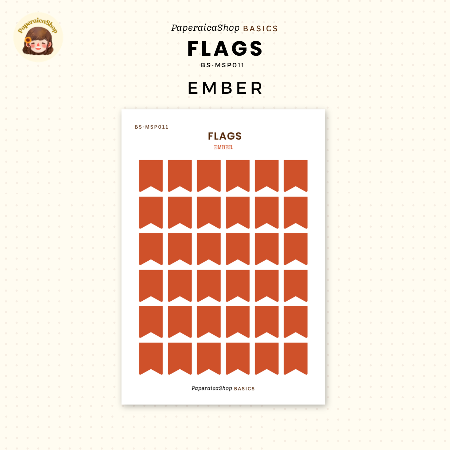 BS-MSP011 Flags Stickers, Shape Sticker, Functional Stickers | Paperaicashop