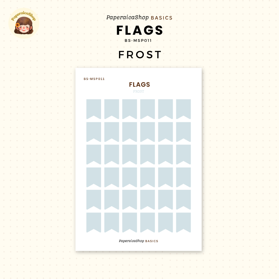 BS-MSP011 Flags Stickers, Shape Sticker, Functional Stickers | Paperaicashop