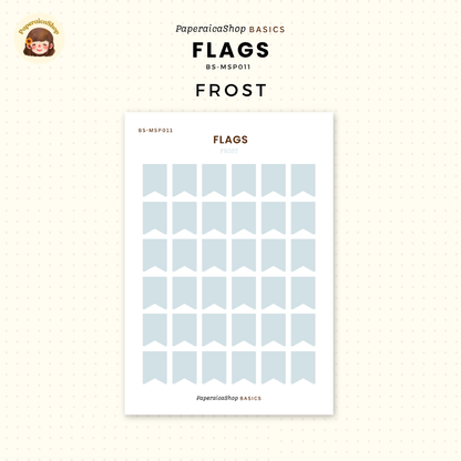 BS-MSP011 Flags Stickers, Shape Sticker, Functional Stickers | Paperaicashop