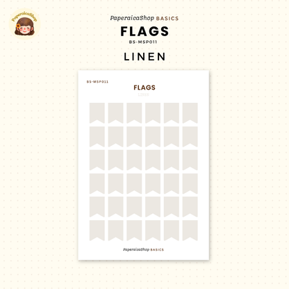 BS-MSP011 Flags Stickers, Shape Sticker, Functional Stickers | Paperaicashop