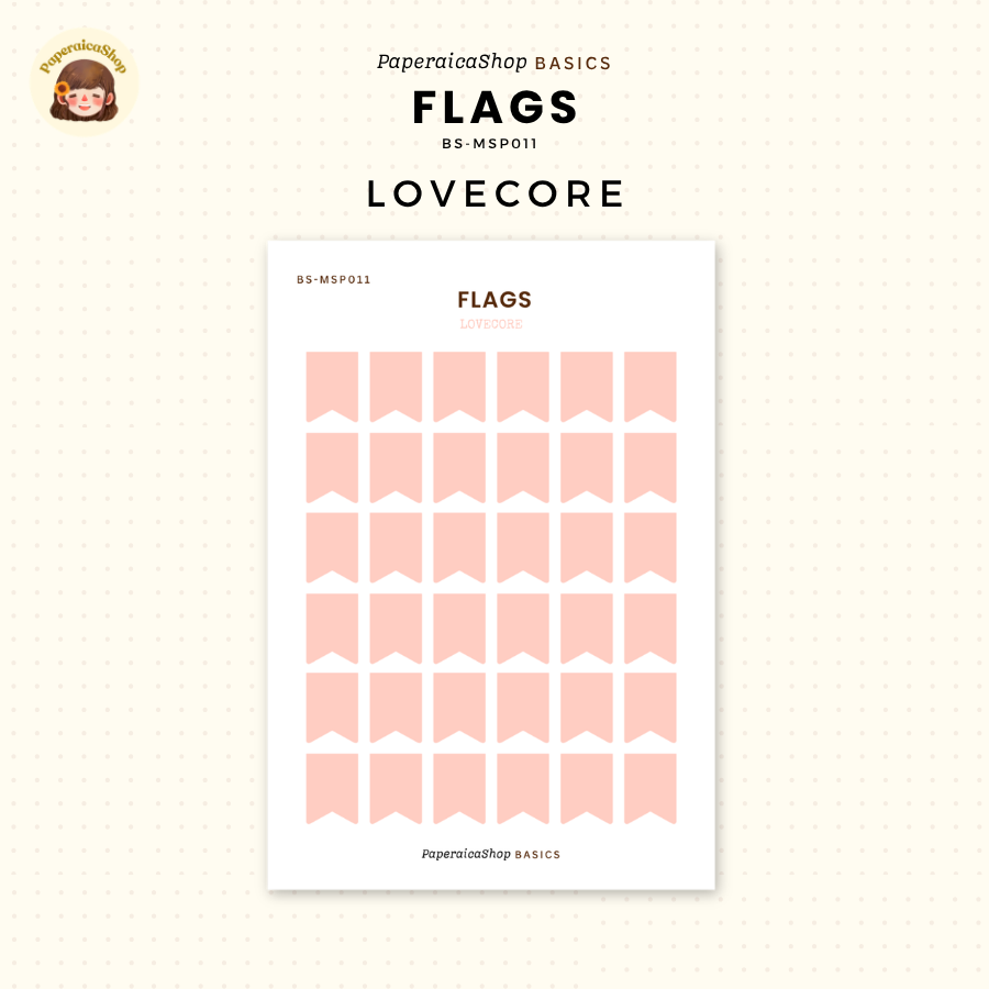 BS-MSP011 Flags Stickers, Shape Sticker, Functional Stickers | Paperaicashop
